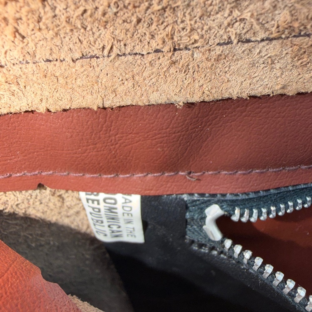 Vintage Red Leather Envelope Clutch Bag Wristlet Made in Dominican Republic - Picture 11 of 13